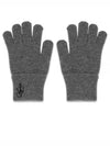 Embroidered Logo Wool Gloves Grey - JW ANDERSON - BALAAN 2