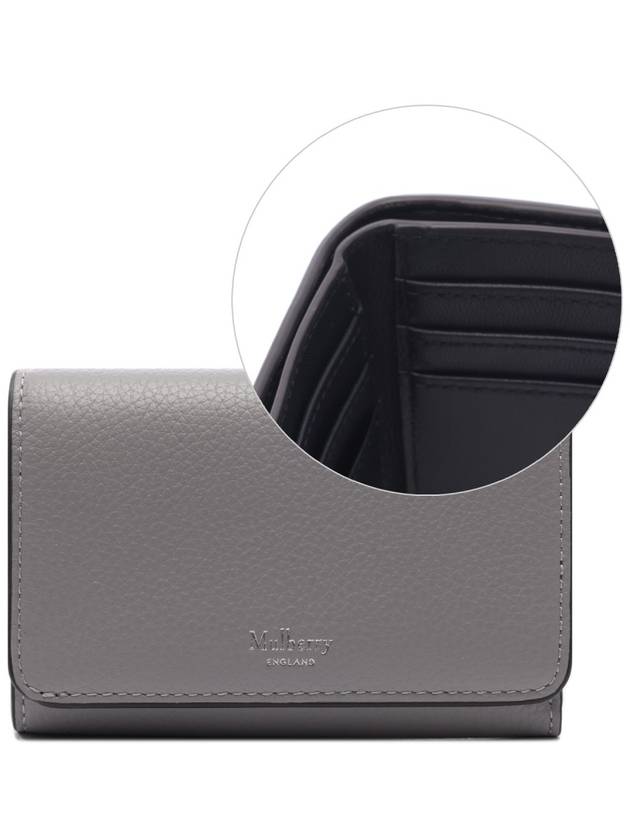 Continental Tri-Fold Classic Grain Half Wallet Grey - MULBERRY - BALAAN 3