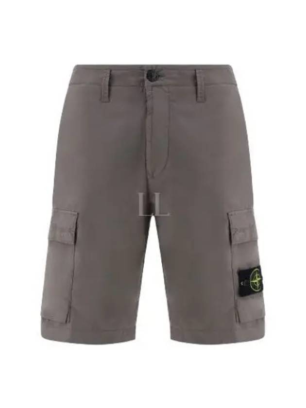 Light Stretch Cotton Bermuda Shorts Dove Grey - STONE ISLAND - BALAAN 2