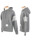 4 Bar Stripe Cashmere Hoodie Grey - THOM BROWNE - BALAAN 2