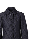 Women's Diamond Quilted Thermoregulated Check Jacket Midnight - BURBERRY - BALAAN 9