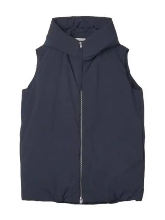 Gillette hooded vest padded navy - JIL SANDER - BALAAN 1