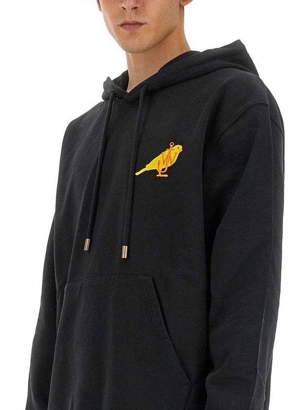 Canary Embroidered Drawstring Hoodie Black - JW ANDERSON - BALAAN 5