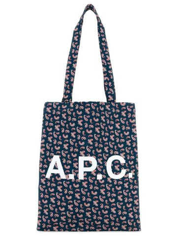 Logo Print Tote Bag Blue - A.P.C. - BALAAN 1