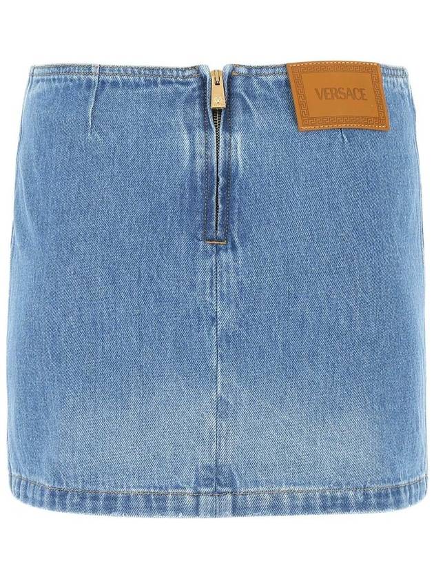 Denim Mini H-Line Skirt - VERSACE - BALAAN 3