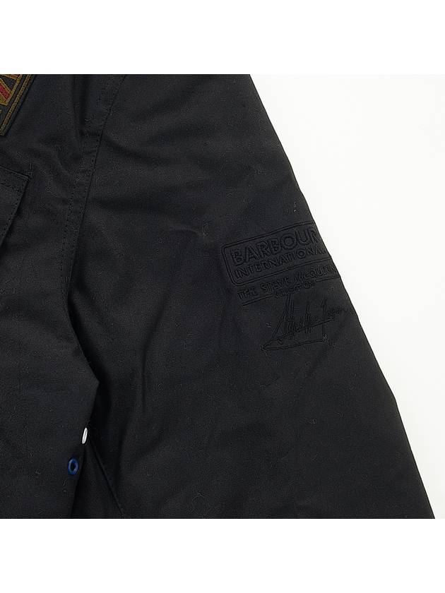 Logo Patch Workers Wax Jacket Black - BARBOUR - BALAAN 6