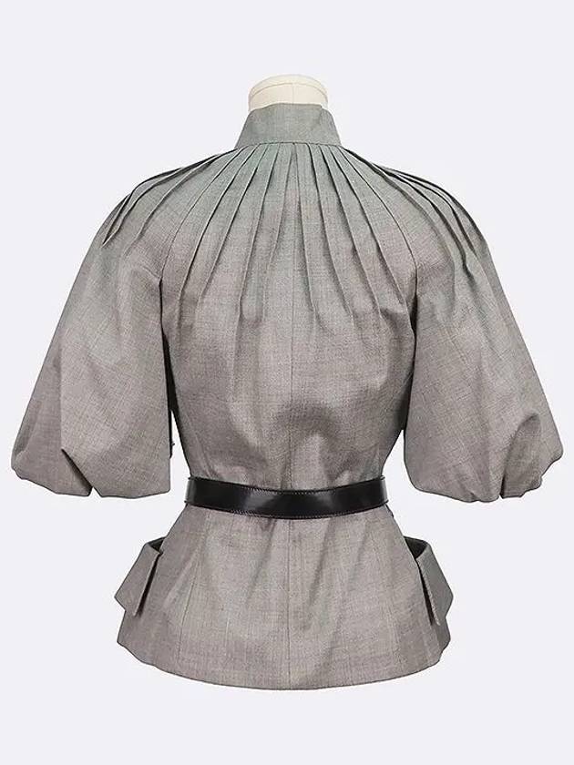 9A21209C1158 Gray Color Ribbon Women s Jacket Belt SET - DIOR - BALAAN 3