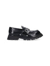 Buckle Leather Loafers Black - ALEXANDER MCQUEEN - BALAAN 1