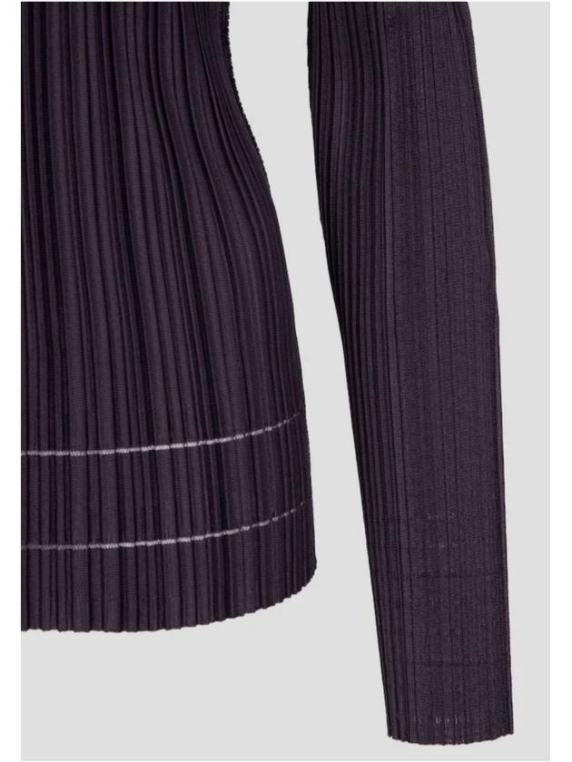 Pleats Please Soft High Neck Long Sleeve Top Blouse Dark Purple JK934 Deep November 23 Monthly - ISSEY MIYAKE - BALAAN 8