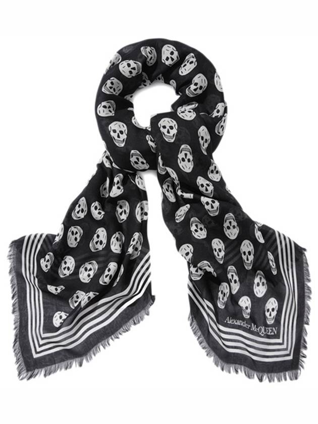 Biker Skull Scarf Black - ALEXANDER MCQUEEN - BALAAN 2