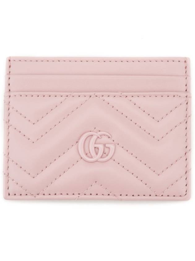 GG Marmont Leather Card Wallet Pink - GUCCI - BALAAN 2