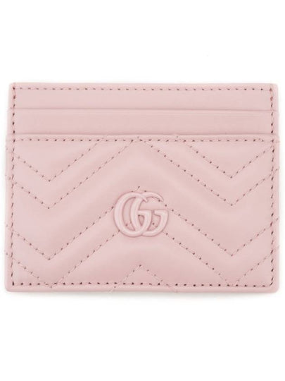 GG Marmont Leather Card Wallet Pink - GUCCI - BALAAN 2