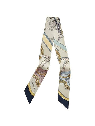 Grand Apparat Twilly Scarf Ivory - HERMES - BALAAN 1