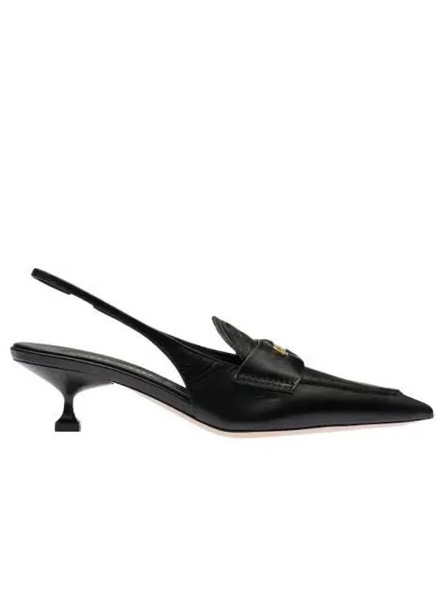 Coin Leather Slingback Heel Black - MIU MIU - BALAAN 2