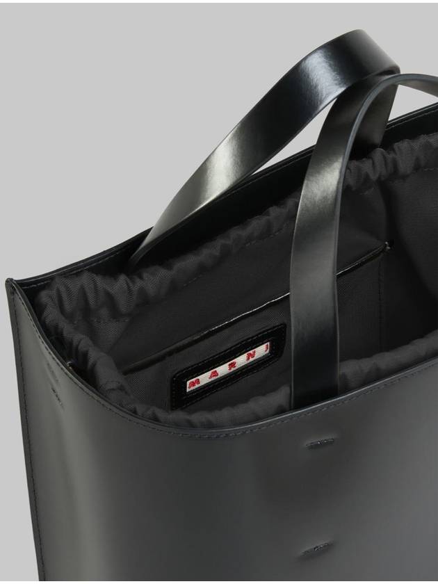 Museo Small Leather Tote Bag Black - MARNI - BALAAN 5