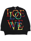 rainbow love logo knit top black - LOEWE - BALAAN.