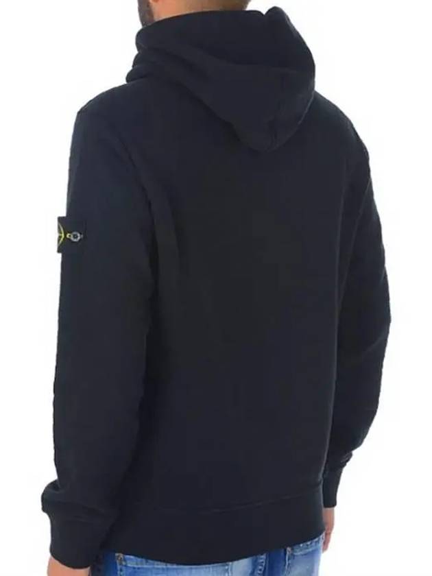 Wappen Patch Brushed Cotton Fleece Hoodie Navy - STONE ISLAND - BALAAN 5