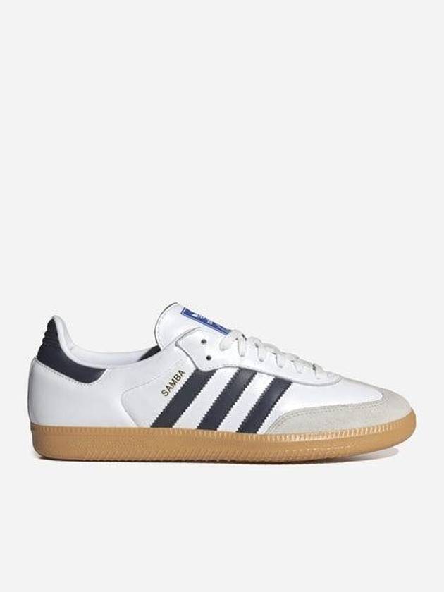 Samba OG Leather Low Top Sneakers Night Indigo White - ADIDAS - BALAAN 3