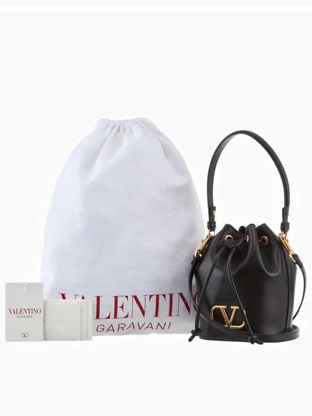 V Logo Bucket Bag Black - VALENTINO - BALAAN 4