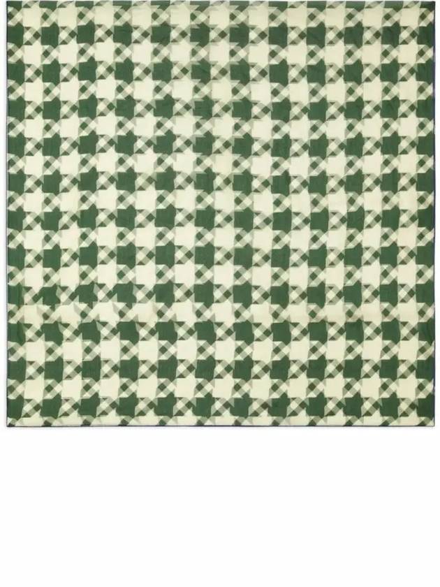 Houndstooth Silk Scarf Green - BURBERRY - BALAAN 2