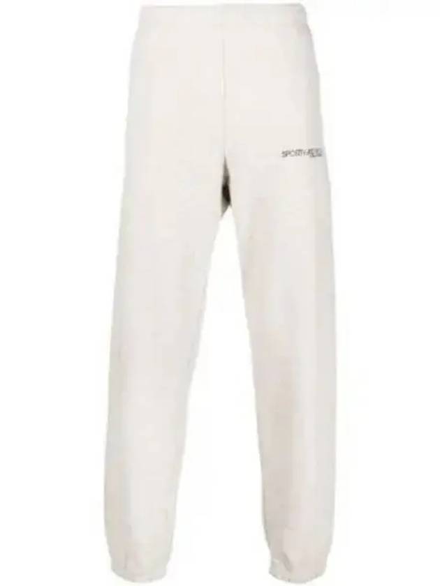 Logo Print Track Pants Oatmeal - SPORTY & RICH - BALAAN 2