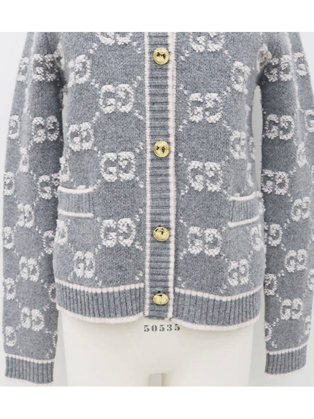 knitted gray cardigan - GUCCI - BALAAN 3