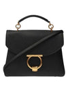 Gancini Small Tote Bag Black - SALVATORE FERRAGAMO - BALAAN 2