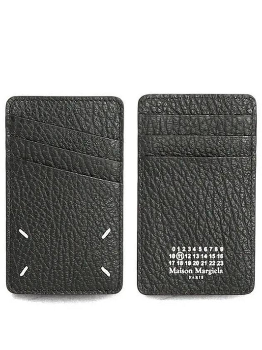 4 Stitch Leather Card Wallet Black - MAISON MARGIELA - BALAAN 2