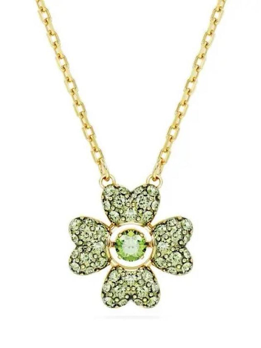 Idyllia Pendant Clover Necklace Green Gold - SWAROVSKI - BALAAN 2