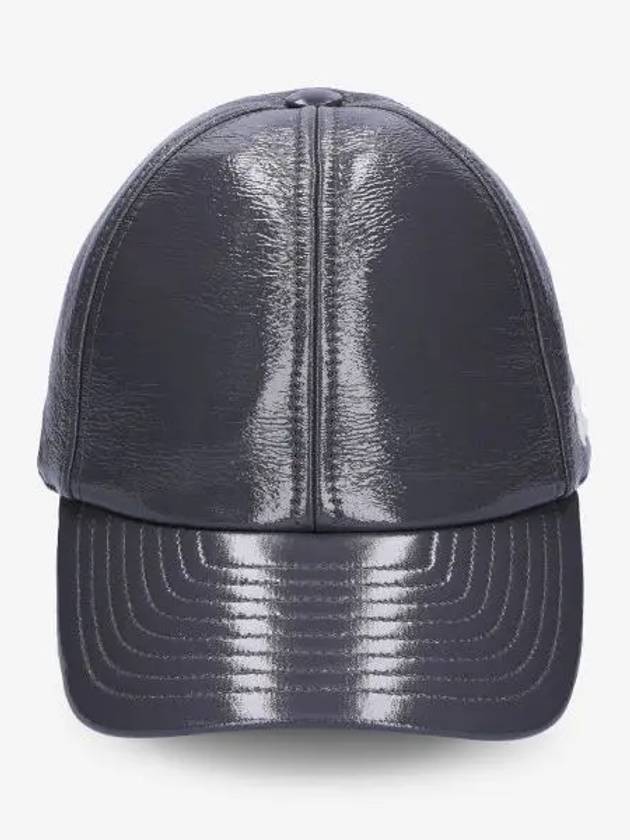 Embroidered Logo Glossy Finish Ball Cap Steel Grey - COURREGES - BALAAN 2