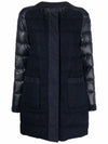 Women's Veulettes Tweed Padded Navy - MONCLER - BALAAN 1