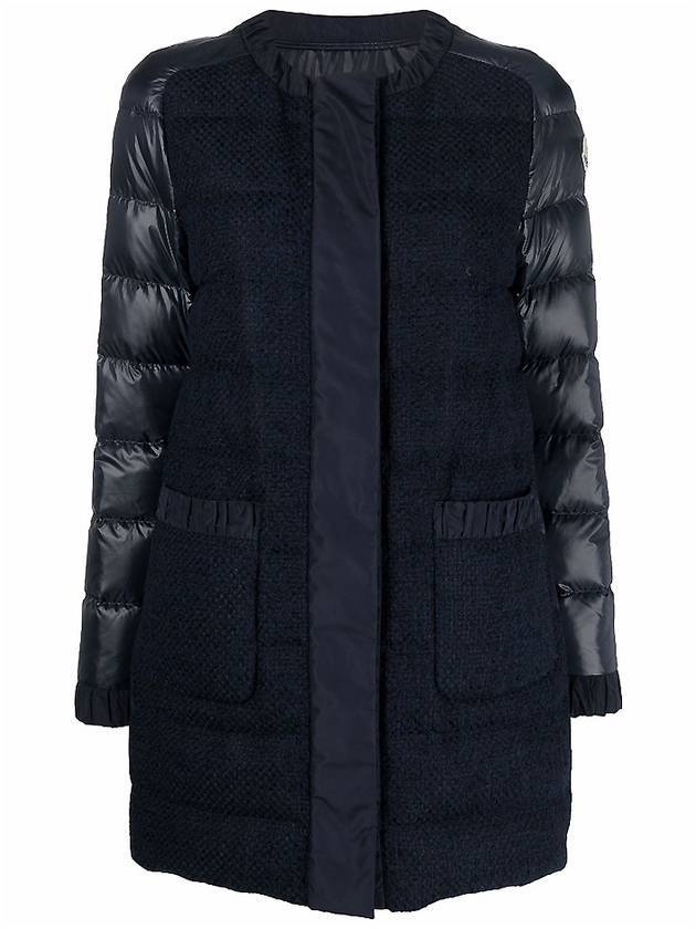 Women's Veulettes Tweed Padded Navy - MONCLER - BALAAN 1