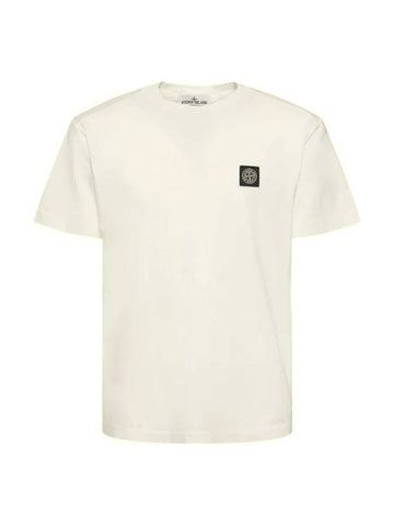 Logo Patch Short Sleeve Ivory 721524113 V00093 - STONE ISLAND - BALAAN 1