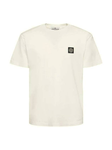 Logo Patch Short Sleeve Ivory 721524113 V00093 - STONE ISLAND - BALAAN 1