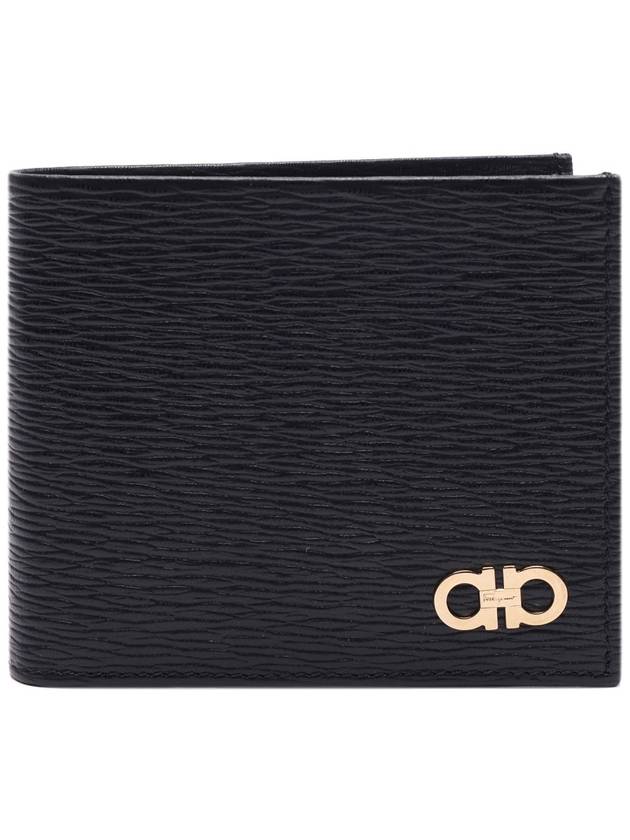 Gancini Half Wallet Black - SALVATORE FERRAGAMO - BALAAN 3