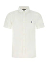 Men's Pony Embroidery Short Sleeve Shirt White - POLO RALPH LAUREN - BALAAN 3