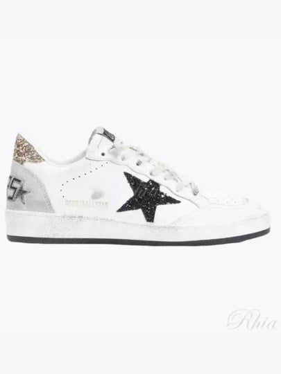 Ball Star Gold Tab Leather Low Top Sneakers White - GOLDEN GOOSE - BALAAN 2