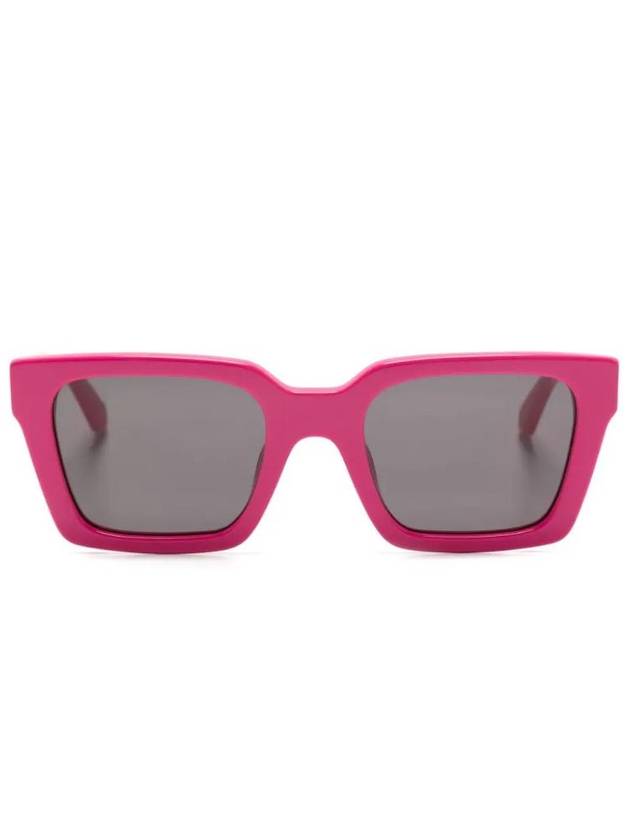 logo print square frame sunglasses pink - OFF WHITE - BALAAN 1