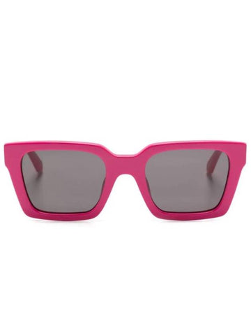 logo print square frame sunglasses pink - OFF WHITE - BALAAN 1