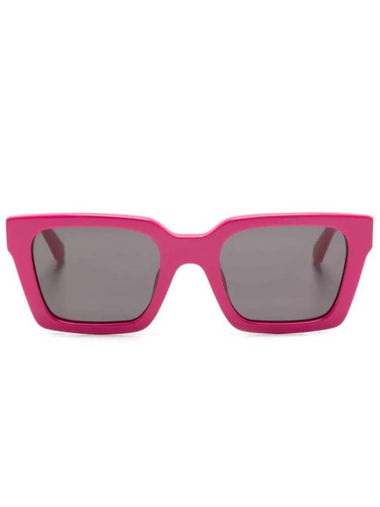 logo print square frame sunglasses pink - OFF WHITE - BALAAN 1