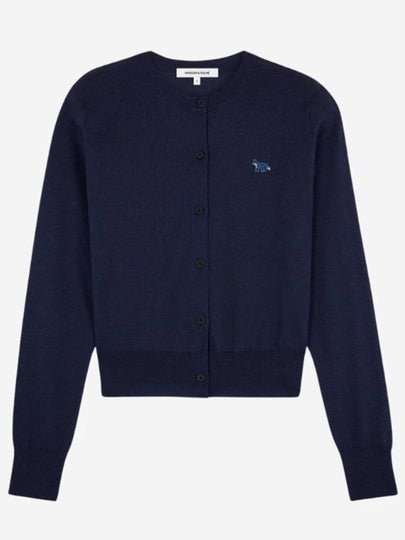 Baby Fox Patch Regular Cardigan Blue - MAISON KITSUNE - BALAAN 2