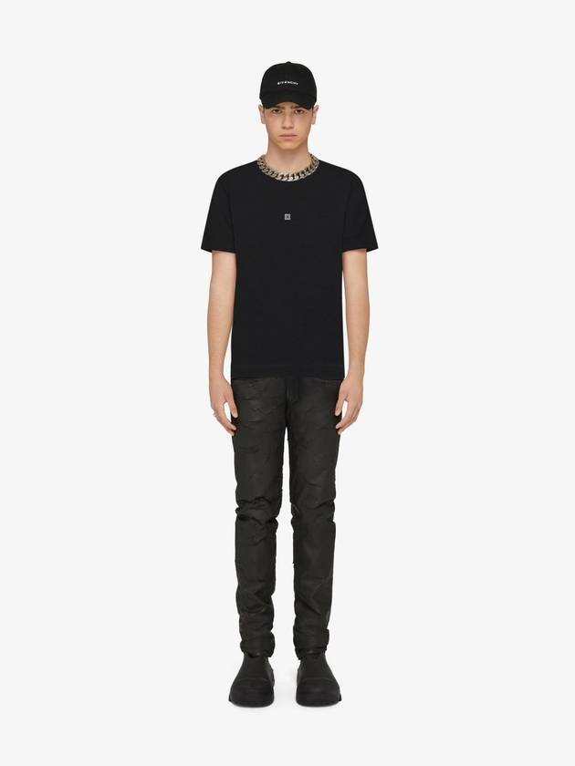 4G Logo Cotton Short Sleeve T-shirt Black - GIVENCHY - BALAAN 2