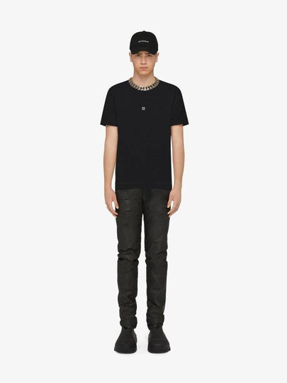 4G Logo Cotton Short Sleeve T-shirt Black - GIVENCHY - BALAAN 2