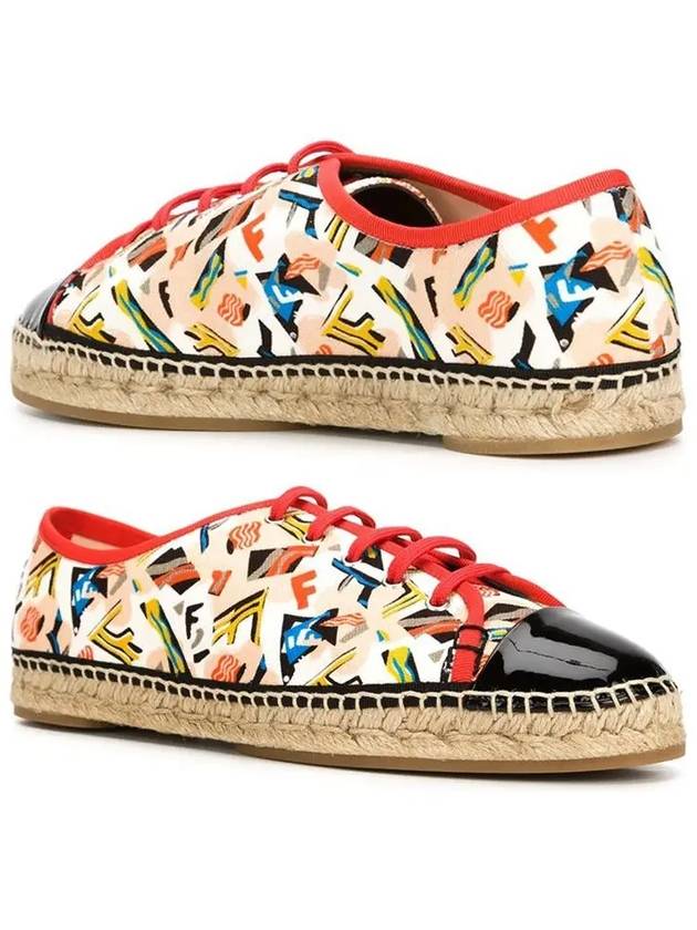 multi-logo lace-up espadrilles - FENDI - BALAAN.