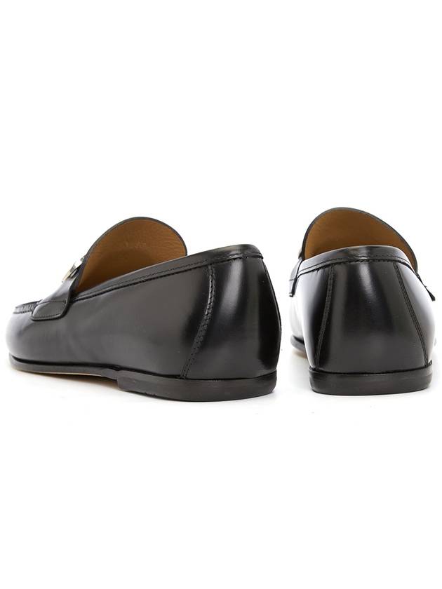 Men's Logo Plaque Loafers Black - SALVATORE FERRAGAMO - BALAAN.