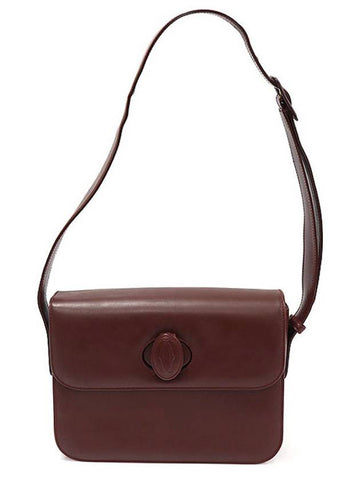 Burgundy leather must ruby line shoulder bag - CARTIER - BALAAN 1