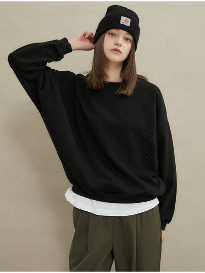 French Terry Sweatshirt Black - MANAVIS7 - BALAAN 2