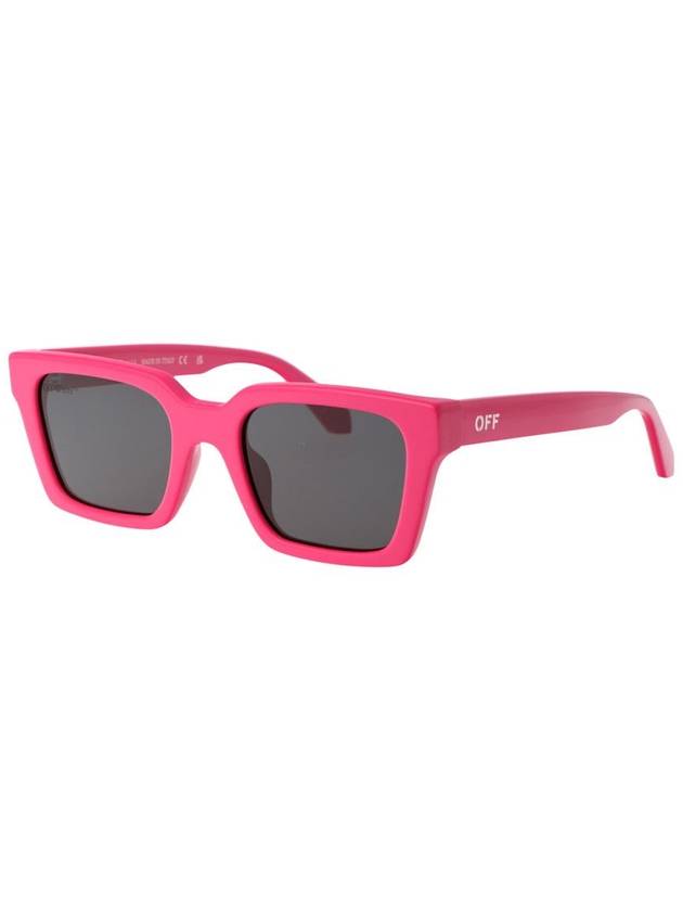 logo print square frame sunglasses pink - OFF WHITE - BALAAN 3