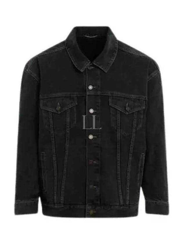 106294 730958 Y07TE 3962 Oversized denim jacket - SAINT LAURENT - BALAAN 1