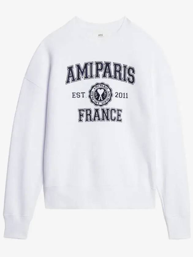 Logo Print Sweatshirt White - AMI - BALAAN 2